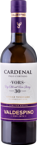 "cardenal" palo cortado very old and rare sherry aged 30 years single vineyard macharnudo alto